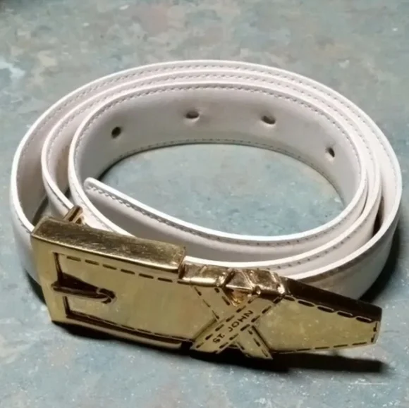St. John | Accessories | St John White Gold Metal Leather  display picture 3